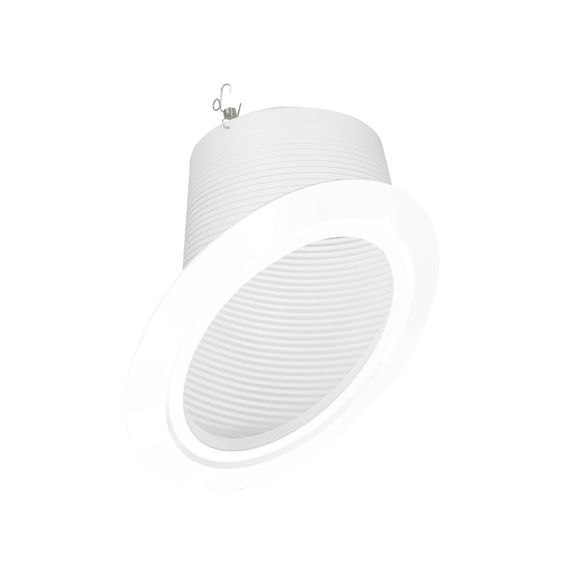 Nora NTM-617/45W 6 inch Super Sloped Baffle Trim, White Baffle / White Flange