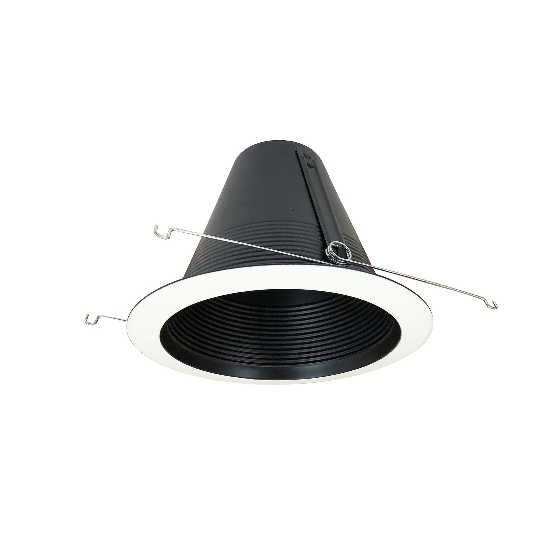 Nora NTM-713BAL 6 inch Airtight Steel Baffle Cone w/ Flange, Black/White