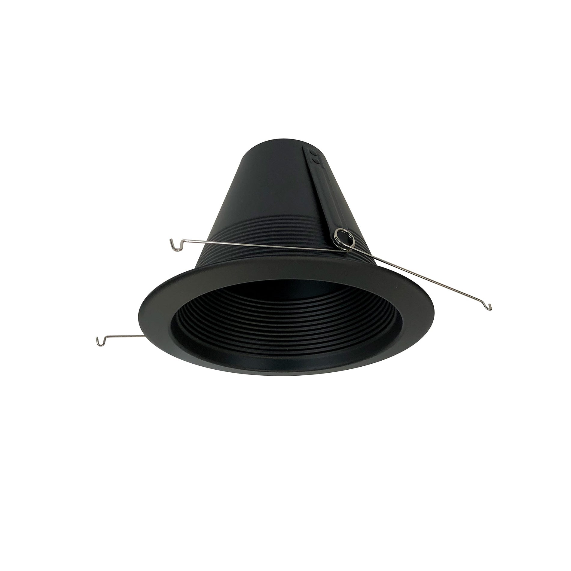 Nora NTM-713BBAL 6 inch Airtight Steel Baffle Cone w/ Flange, Black