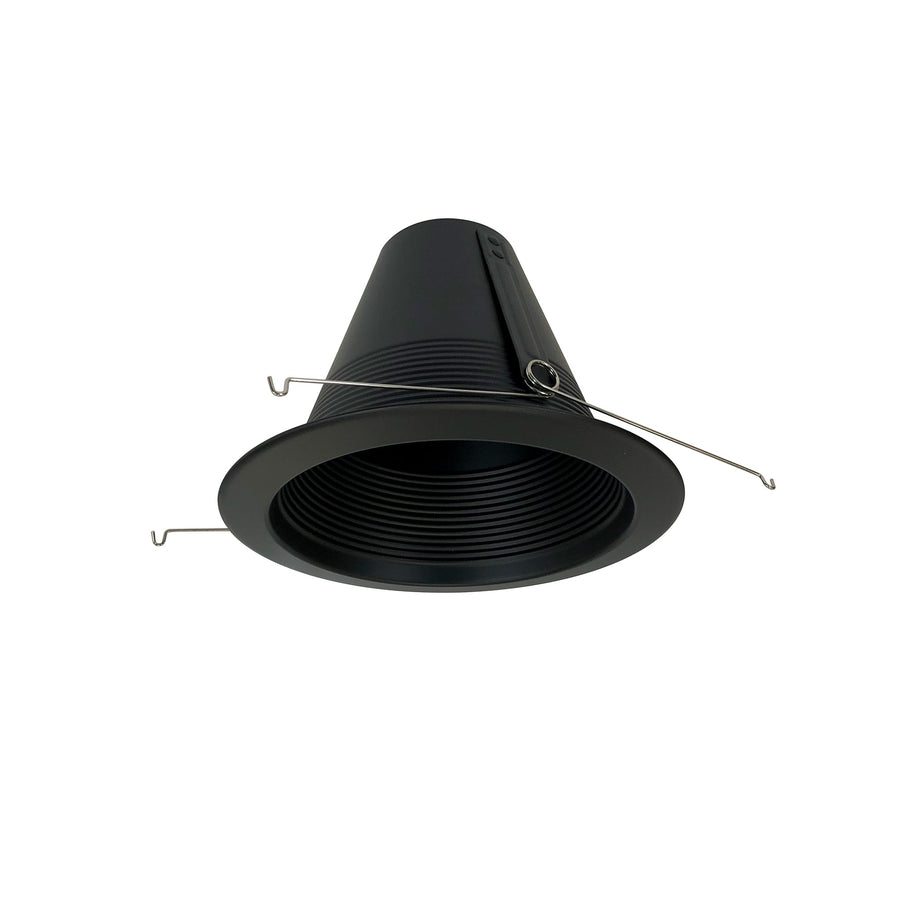 Nora NTM-713BBAL 6 inch Airtight Steel Baffle Cone w/ Flange, Black