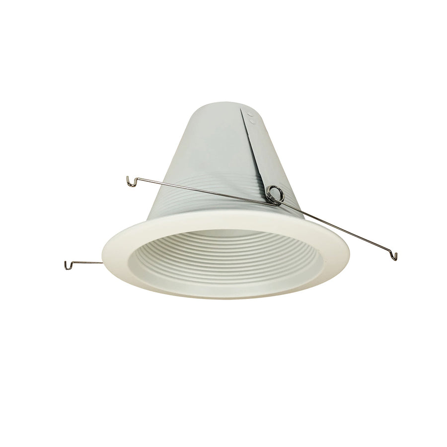 Nora NTM-713WAL 6 inch Airtight Steel Baffle Cone w/ Flange, White