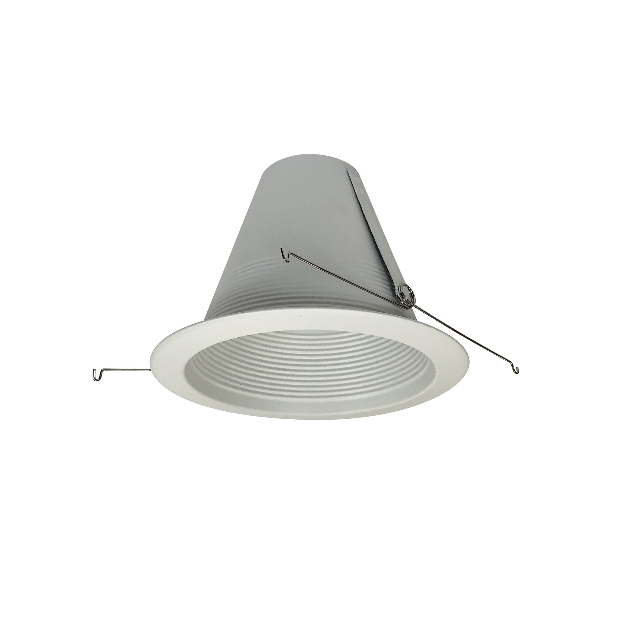 Nora Lighting NTM-726W - Recessed - 6 Inch Air-Tight Baffled Lensless Shower Trim, Black/White