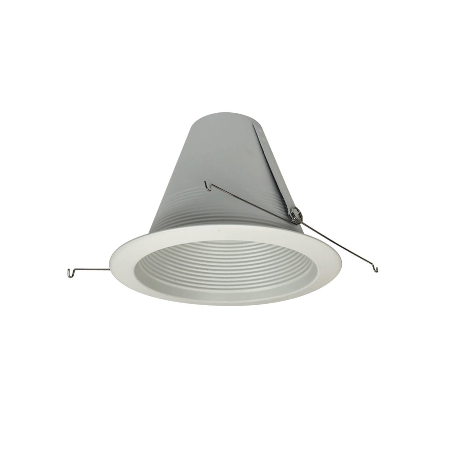Nora NTM-726W 6 inch Airtight Baffled Lensless Shower Trim, Black/White