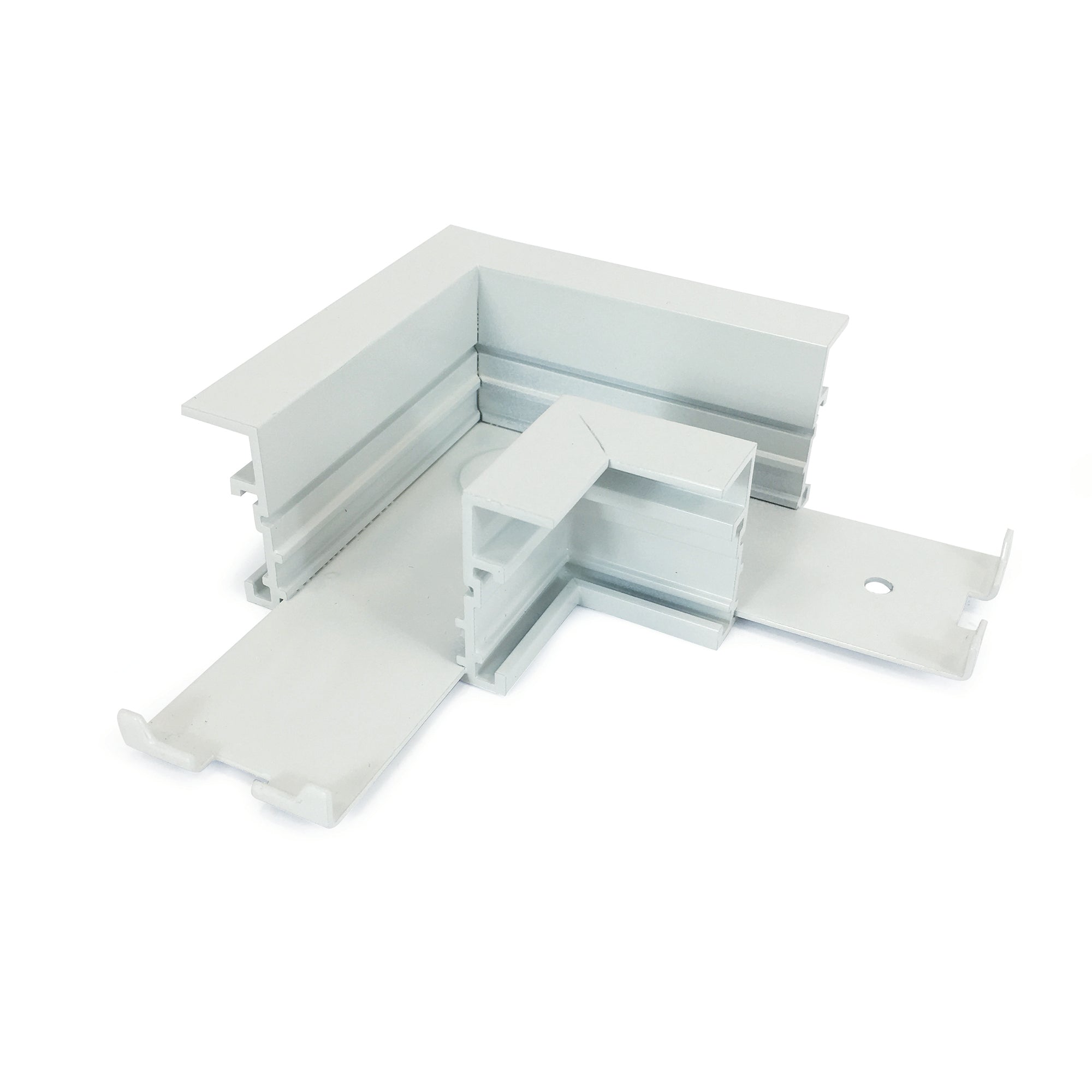 Nora NTRT-13W L Connector for Recessed Track, 1 or 2 Circuit Track, White