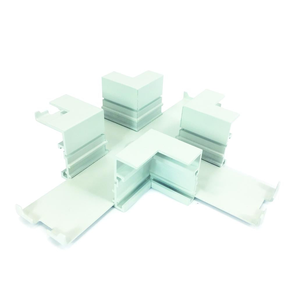 X Connector for Recessed Track, 1 or 2 Circuit Track, White light