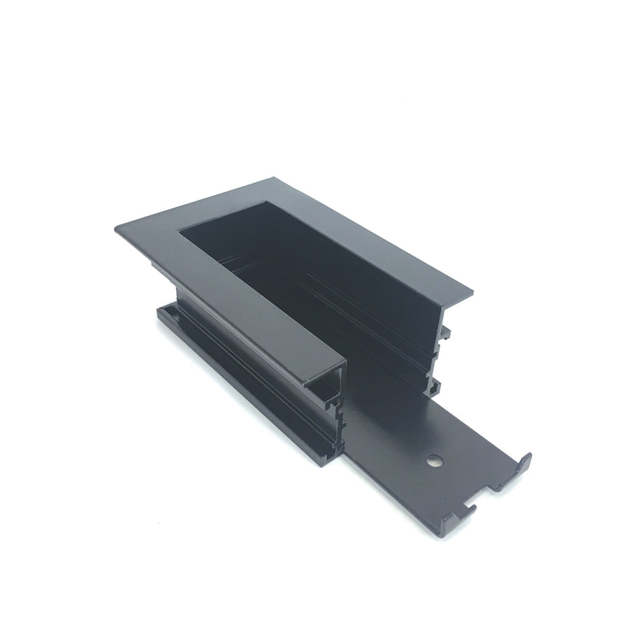 Nora NTRT-16B End Feed for Recessed Track, 1 or 2 Circuit Track, Black