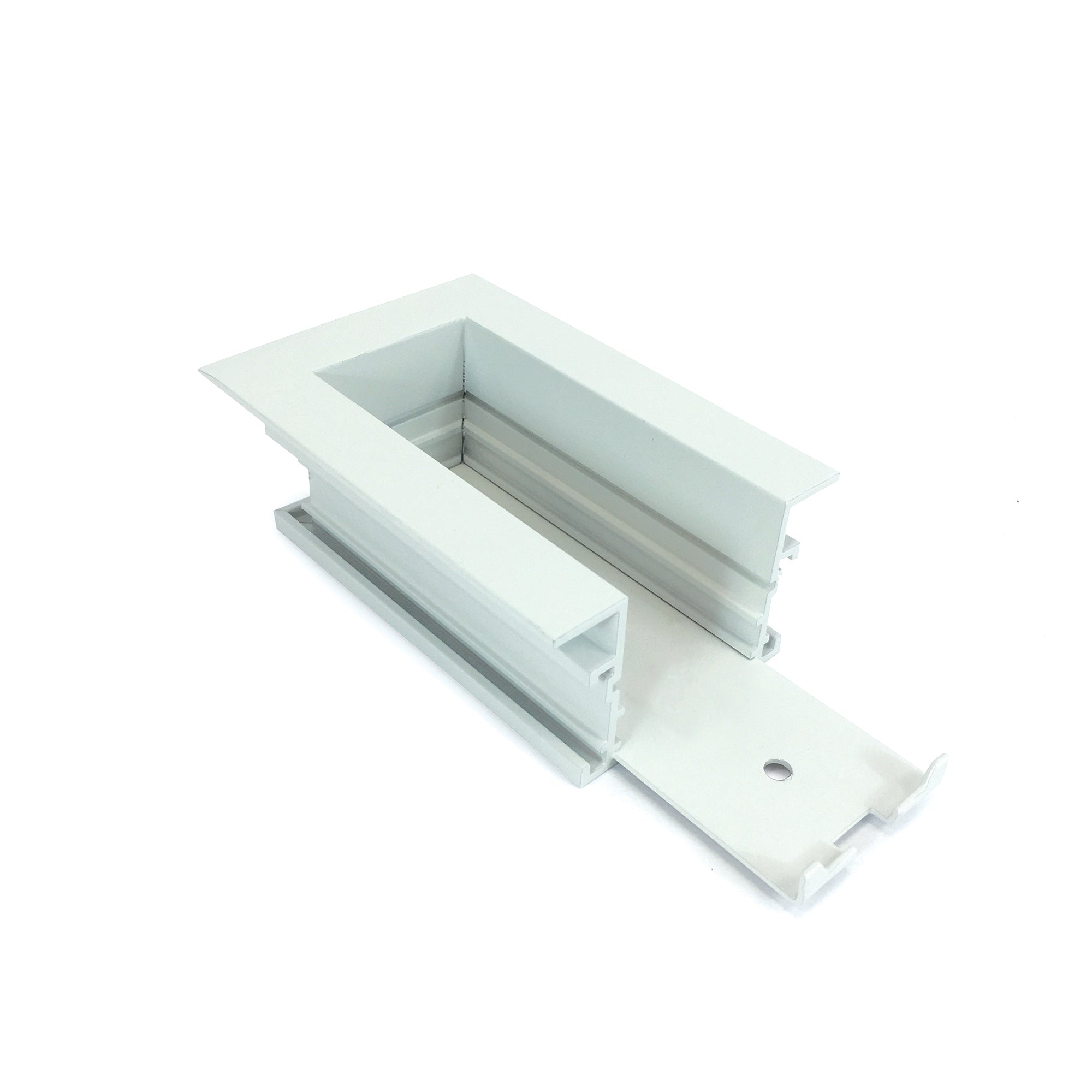 Nora NTRT-16W End Feed for Recessed Track, 1 or 2 Circuit Track, White