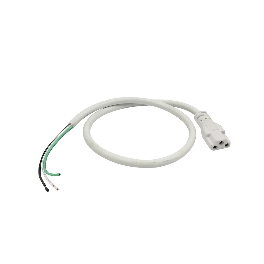 Nora NUA-904W 72 inch Hardwire Power Cord for NUDTW-98, White Finish
