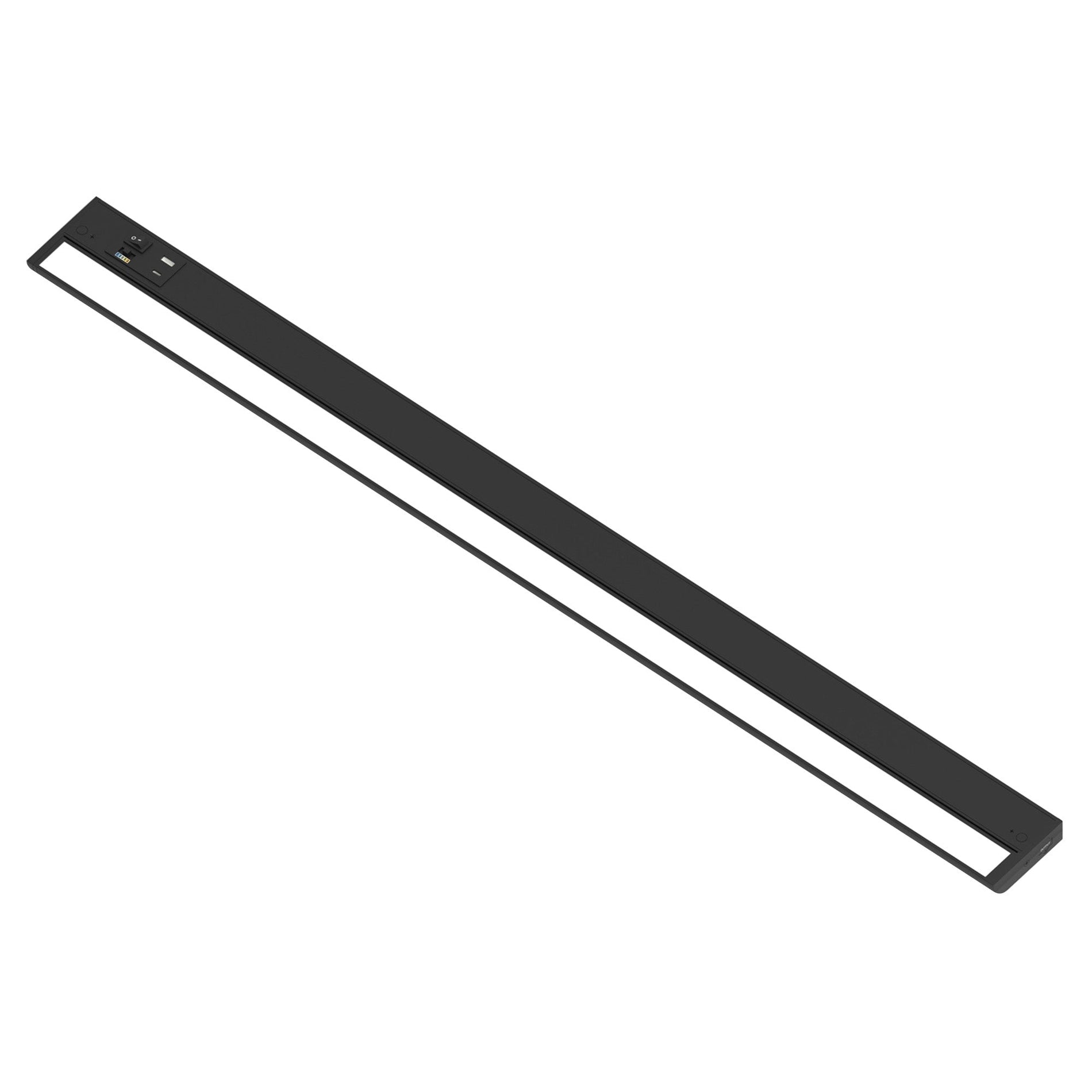 Nora NUDA-42TWB/USB 42 inch 120V Adjustable LEDUR Under Cabinet with Selectable CCT & USB Ports, Black Finish