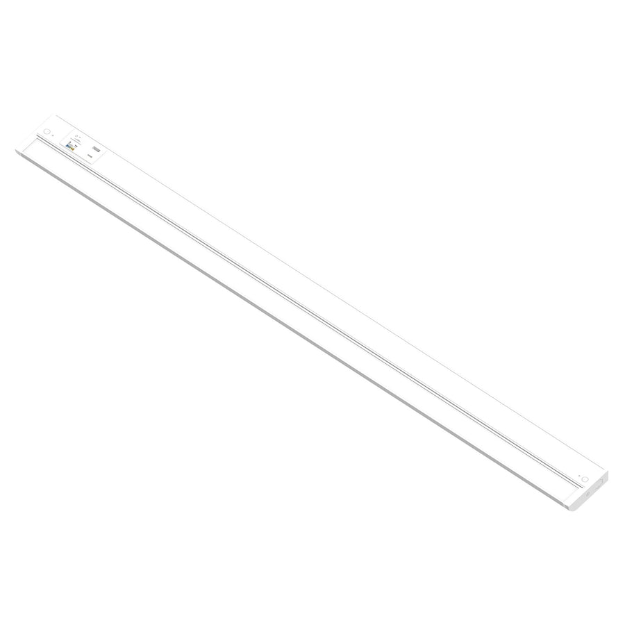 Nora NUDA-42TWMPW/USB 42 inch 120V Adjustable LEDUR Under Cabinet with Selectable CCT & USB Ports, Matte Powder White Finish