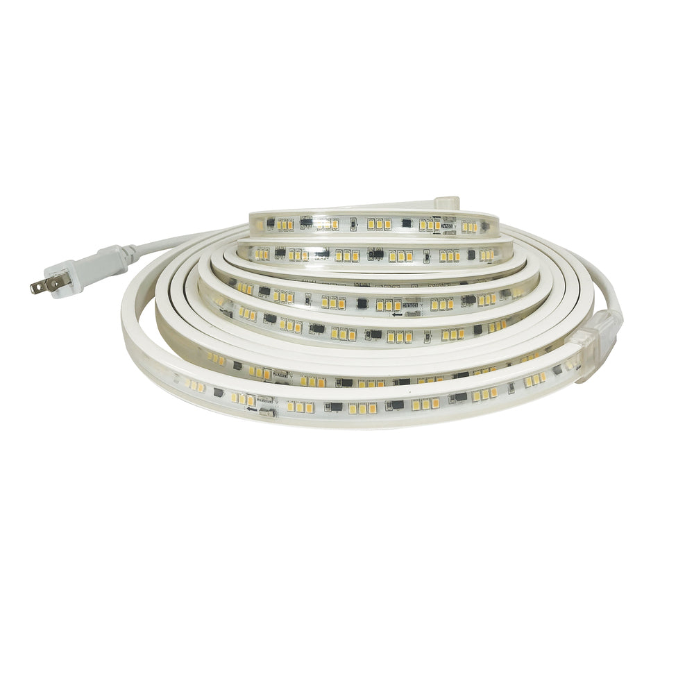 Nora Lighting NUTP13-W28-12-927/CP Custom Cut 28-ft 120V Continuous LED Tape Light, 330lm 3.6W per foot, 2700K, w Mounting Clips and 8 Cord & Plug