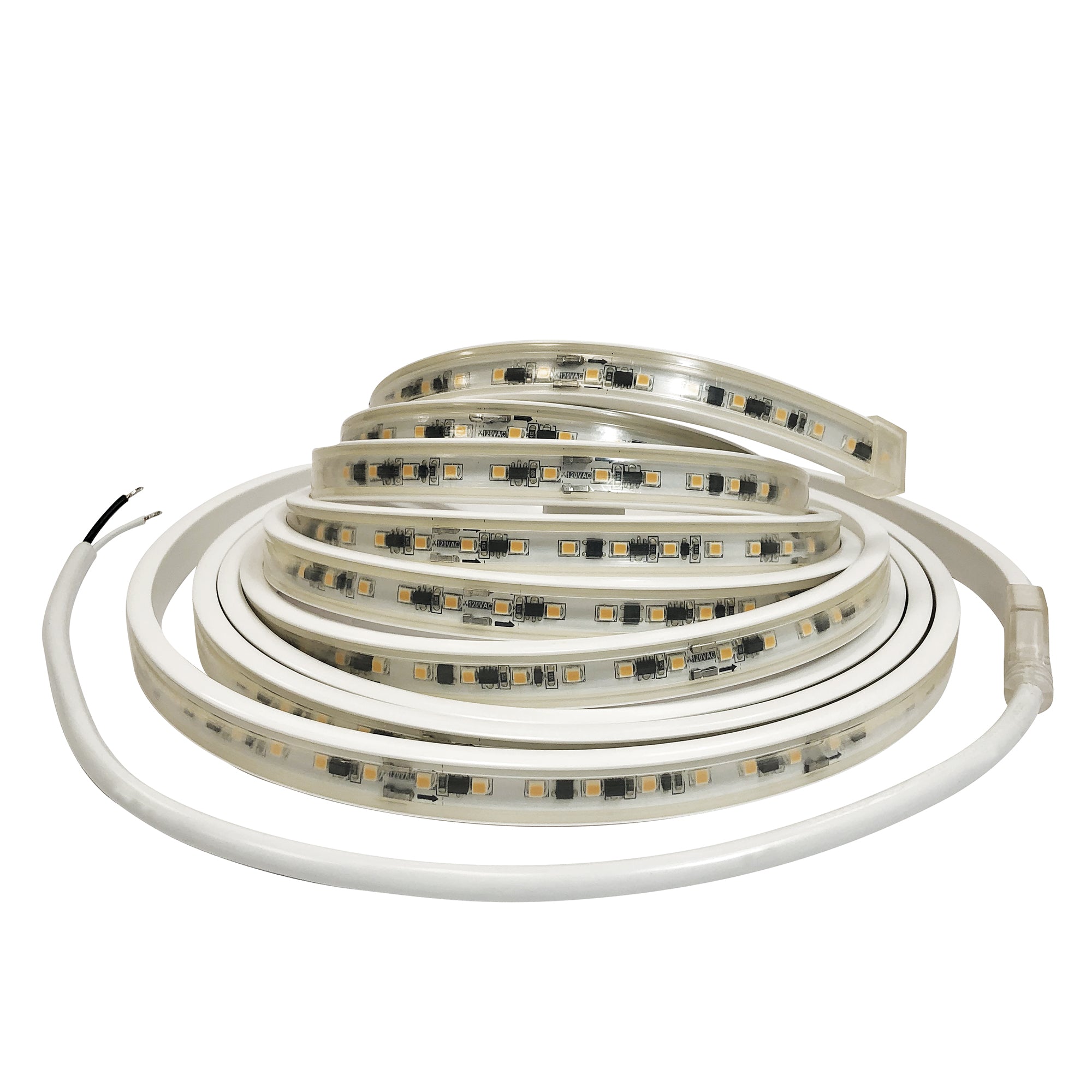 Nora NUTP13-W27-12-927/HW Custom Cut 27-ft 120V Continuous LED LED Tape Light, 330lm / 3.6W per foot, 2700K, w/ Mounting Clips and 8 ft Hardwired Power Cord