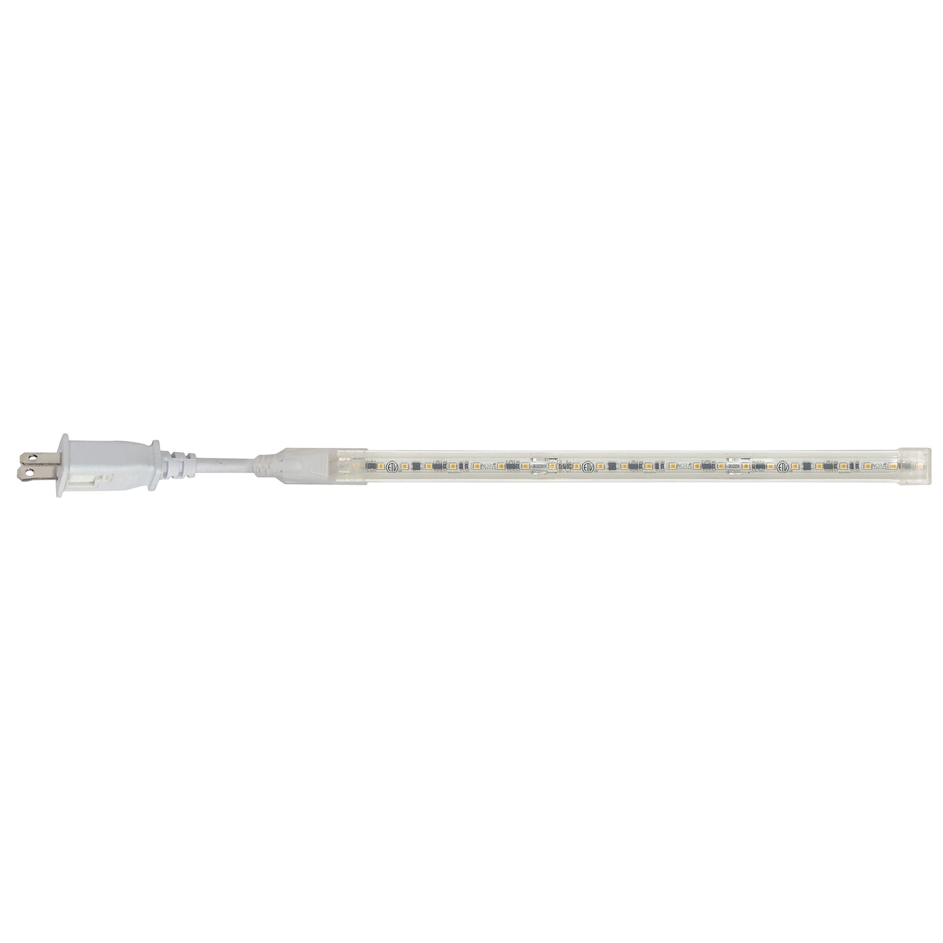 Nora NUTP13-W1-8-12-930/CP Custom Cut 1-ft, 8-in 120V Continuous LED LED Tape Light, 330lm / 3.6W per foot, 3000K, w/ Mounting Clips and 8 ft Cord & Plug