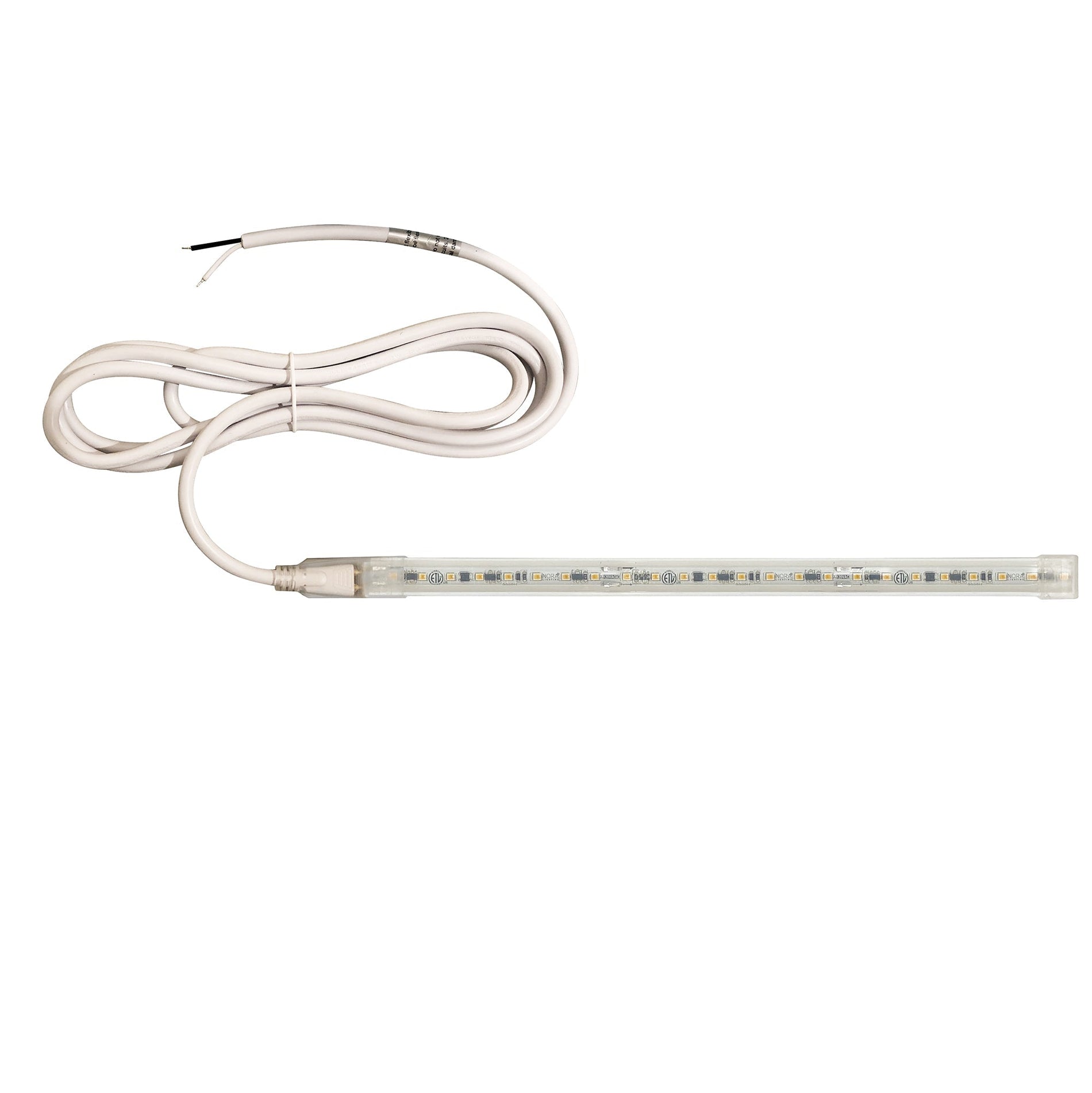 Nora Lighting NUTP13-W9-12-940/HW — Custom Cut 9-ft 120V Continuous LED Tape Light, 330lm / 3.6W per foot, 4000K, w/ Mounting Clips and 8' Hardwired Power Cord