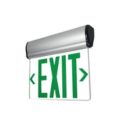 Nora NX-811-LEDGCA LED Exit Sign Adjustable 2 Circuit 1F Green/Clear AluminumM
