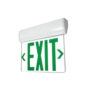 Nora NX-812-LEDGCW Adjustable LED Exit Sign, 1 Face, Battery Backup Green/Clear White