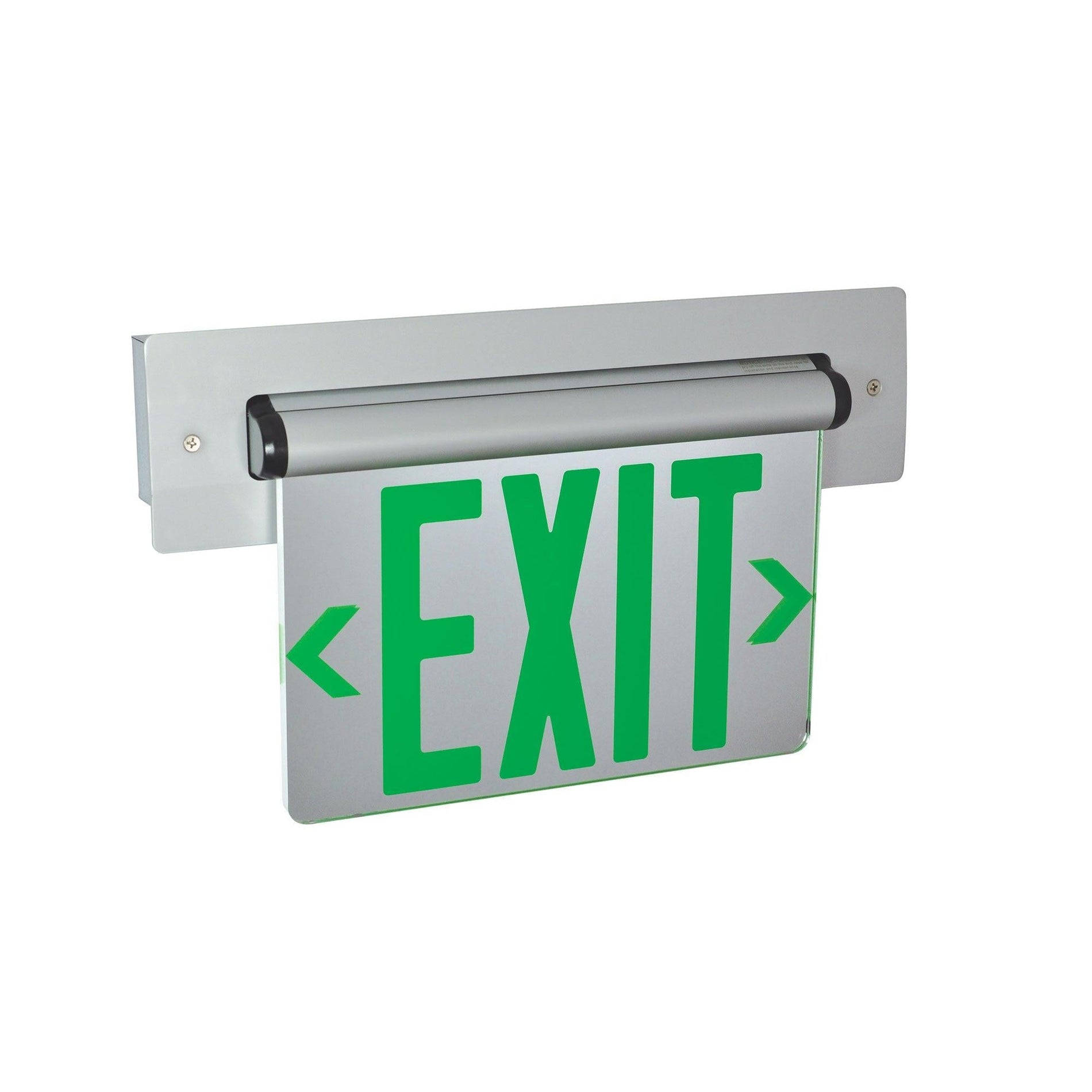Nora NX-814-LEDR2MA Recessed Adjustable LED Exit Sign, 2-Circuit 2F Red/Mirrored Acrylic Aluminum