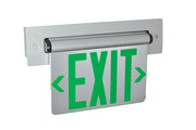 Nora NX-815-LEDG2MA LED Exit Sign Adjustable Emergency Battery Backup 2F Green/Mirrored Acrylic AL