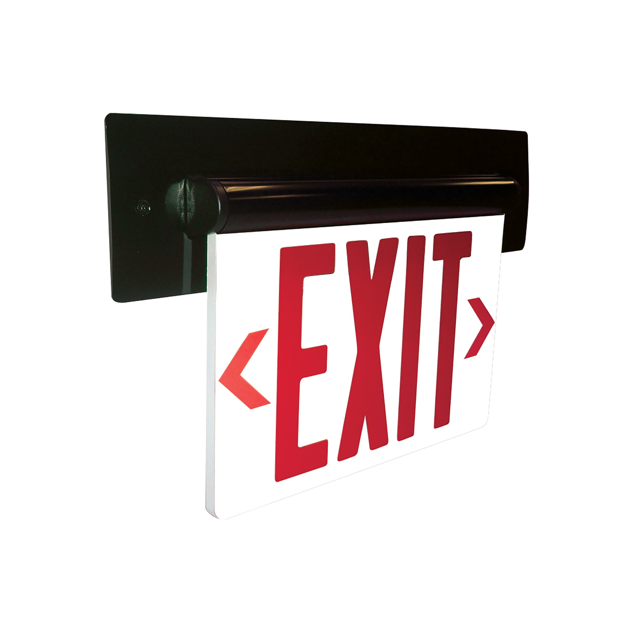 Nora NX-813-LEDRMB LED Exit Sign Recessed Adjustable AC 1F Red/Mirrored Acrylic BLA