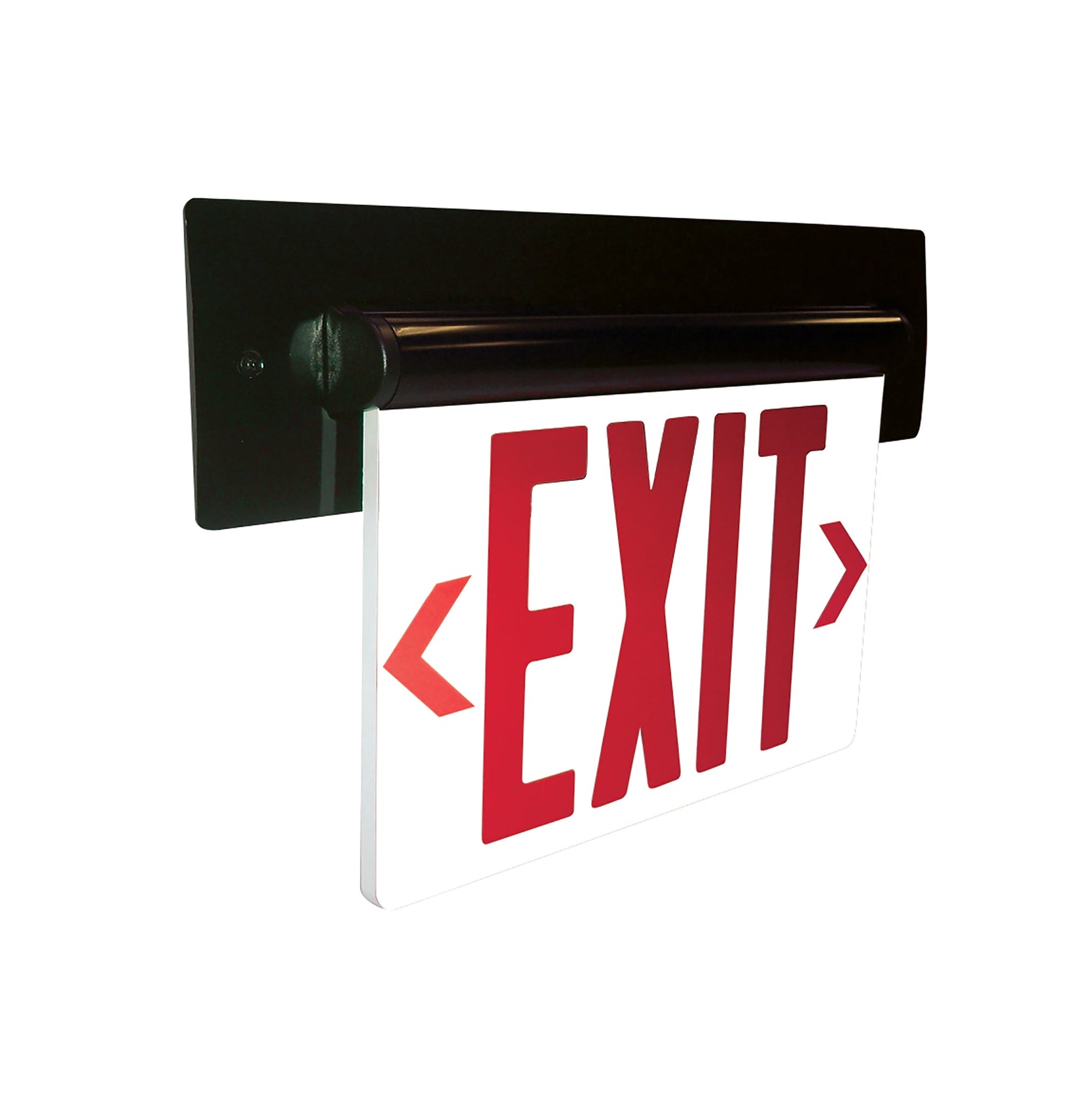 Nora NX-815-LEDR2MA LED Exit Sign Adjustable Emergency Battery Backup 2F Red/Mirrored Acrylic AL