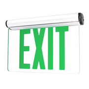 Nora NX-822-LEDR2MW 8 inch Letter LED Edge-Lit Exit Sign 1F EDGE Clear/White