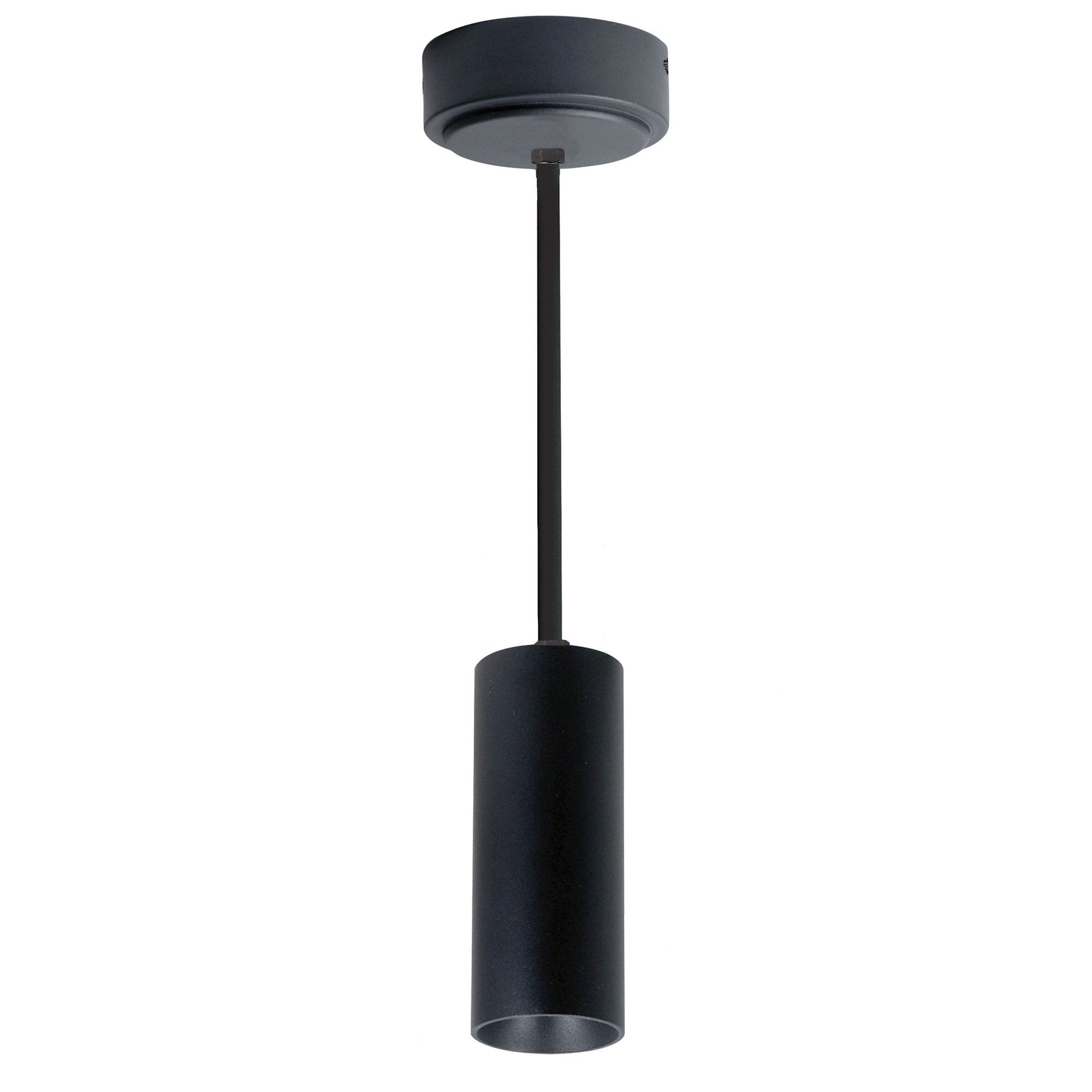 Nora NYLM-2STCDXBBLE3A/72 2 inch iLENE 72 inch Stem Mount Mini Cylinder, 725lm, 15W, Comfort Dim, Black, 120V Triac/ELV Dimming