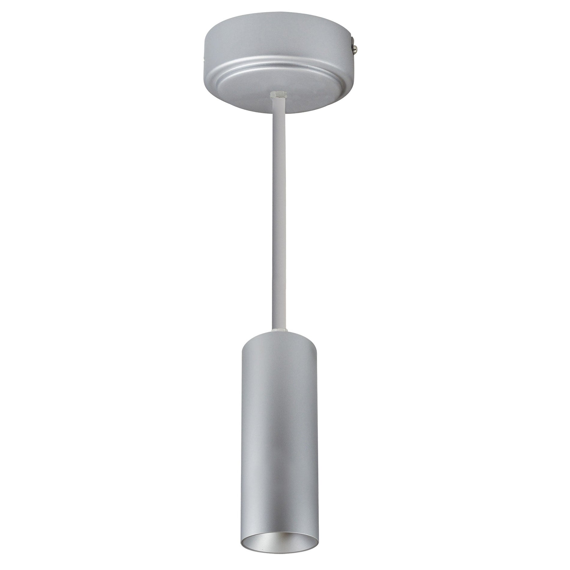 Nora NYLM-2STCDXSSLE3A/12 2 inch iLENE 12 inch Stem Mount Mini Cylinder, 725lm, 15W, Comfort Dim, Silver, 120V Triac/ELV Dimming