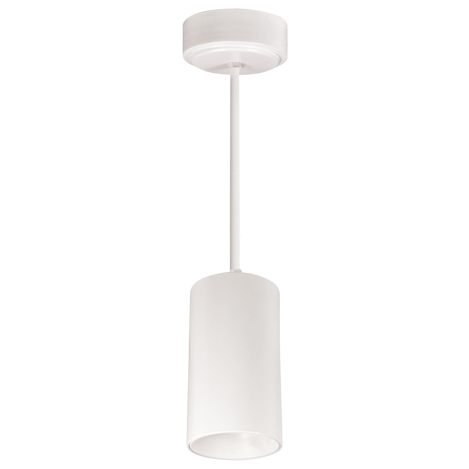 Nora NYLM-3ST30XWWLE4/72 3 inch iLENE 72 inch Stem Mount Mini Cylinder, 1500lm, 30W, 3000K, White, 120V Triac/ELV/0-10V & 277V 0-10V Dimming
