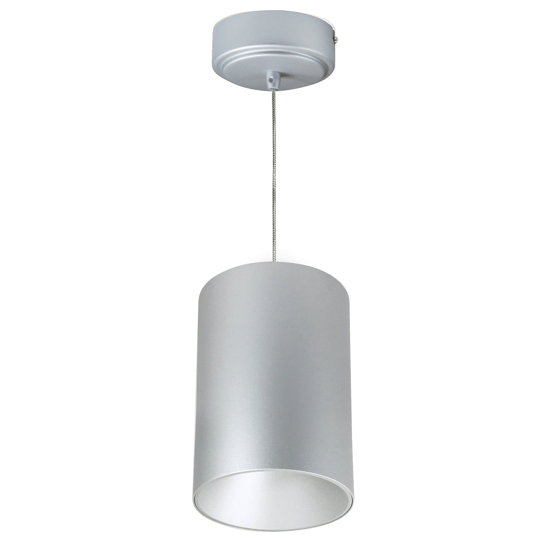 Nora NYLM-5CCDXSSLE4 5 inch iLENE Cable Mount Mini Cylinder, 1800lm, 40W, Comfort Dim, Silver, 120V Triac/ELV/0-10V & 277V 0-10V Dimming