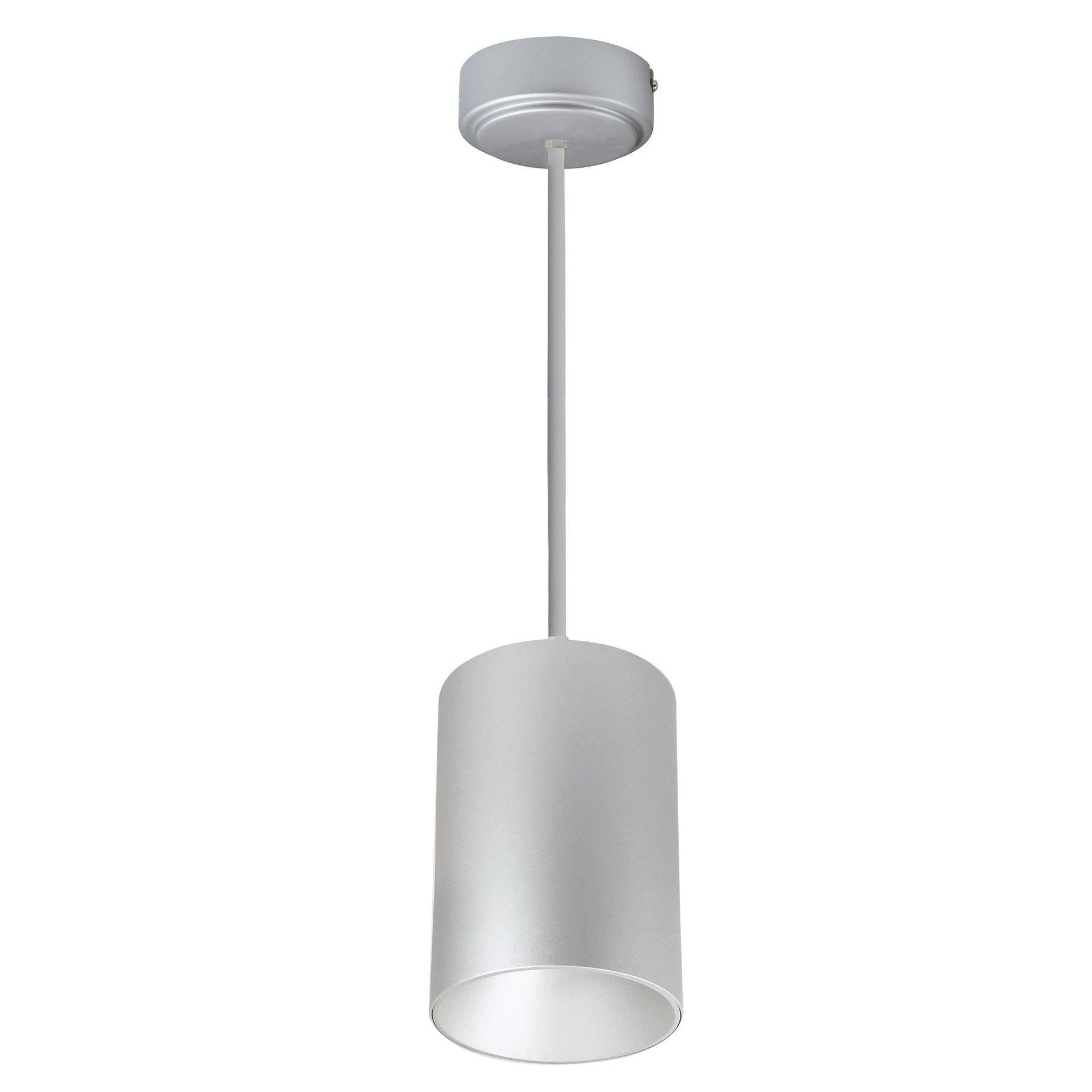 Nora NYLM-5ST35XSSLE4/60 5 inch iLENE 60 inch Stem Mount Mini Cylinder, 2000lm, 40W, 3500K, Silver, 120V Triac/ELV/0-10V & 277V 0-10V Dimming