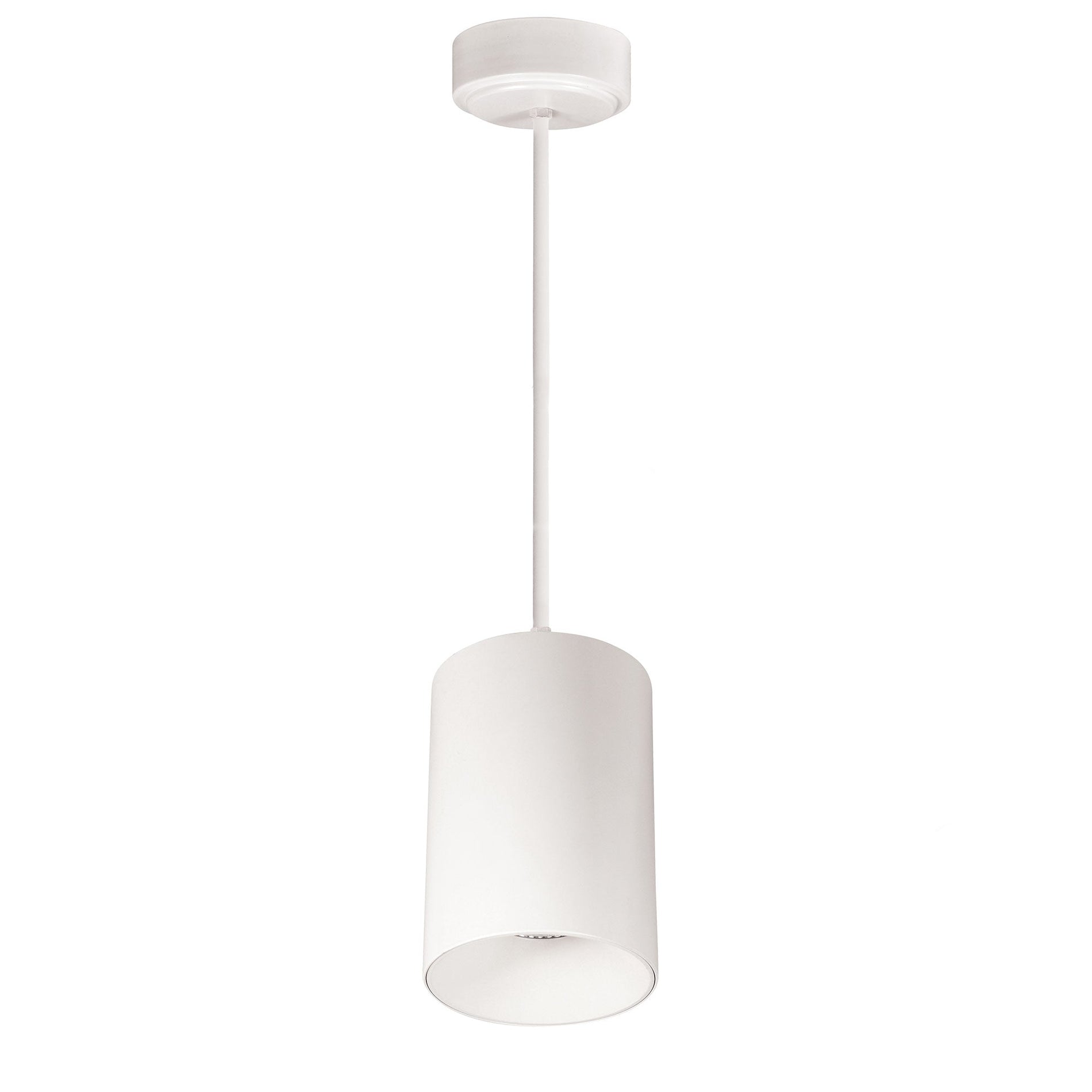 Nora NYLM-5ST30XWWLE4/48 5 inch iLENE 48 inch Stem Mount Mini Cylinder, 2000lm, 40W, 3000K, White, 120V Triac/ELV/0-10V & 277V 0-10V Dimming