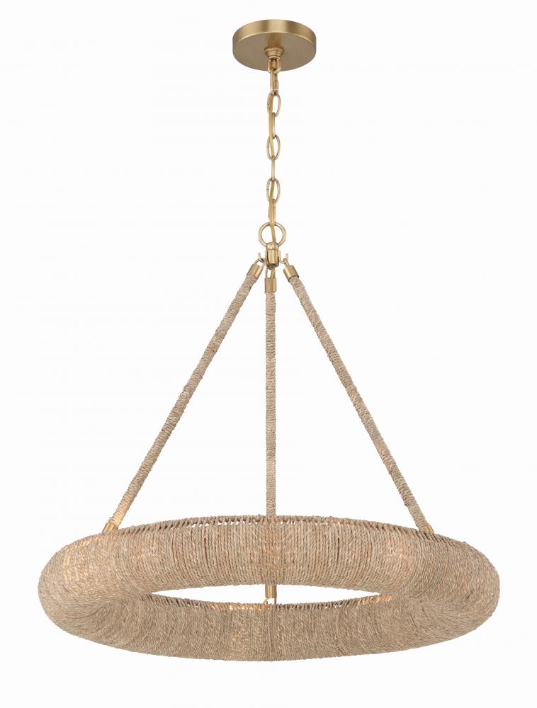 Crystorama OAKLEY OAK-7536-SG Chandelier Contemporary - Soft Gold