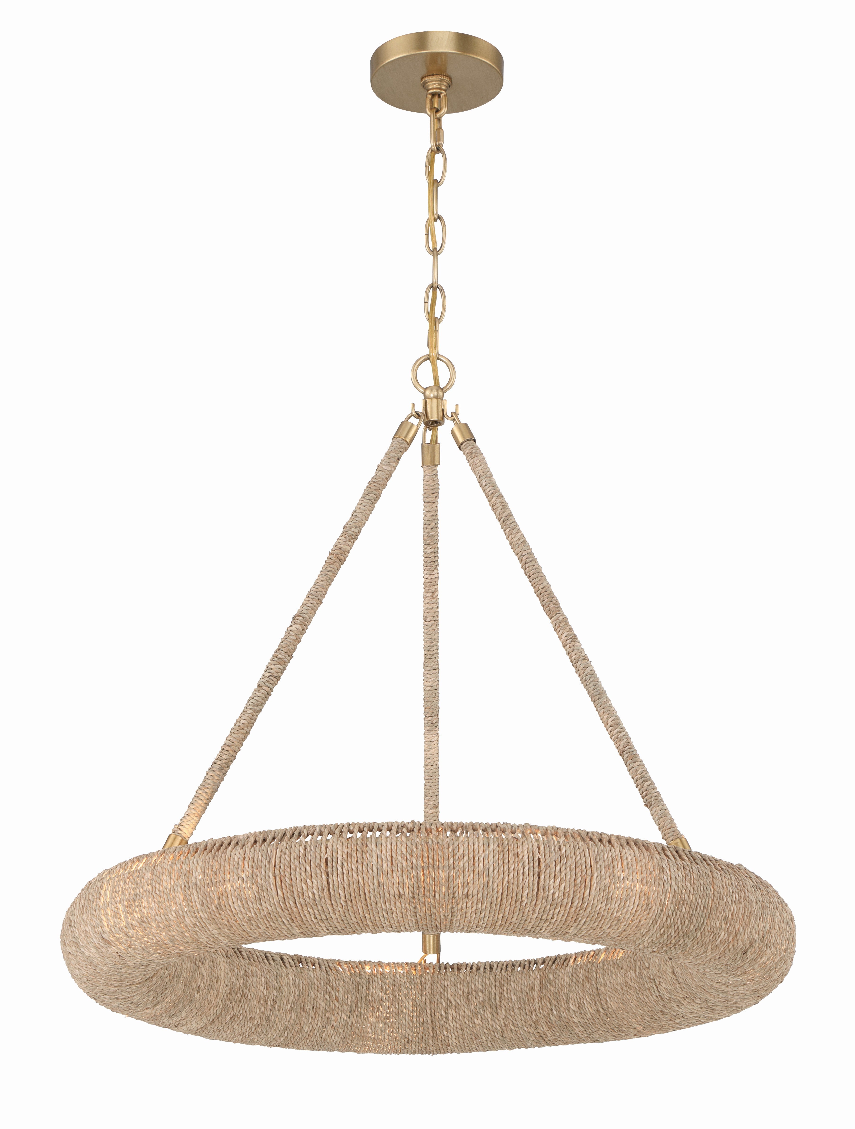 Crystorama Oakley OAK-7536-SG – 24 Inch – Chandelier – Soft Gold – Dry Rated
