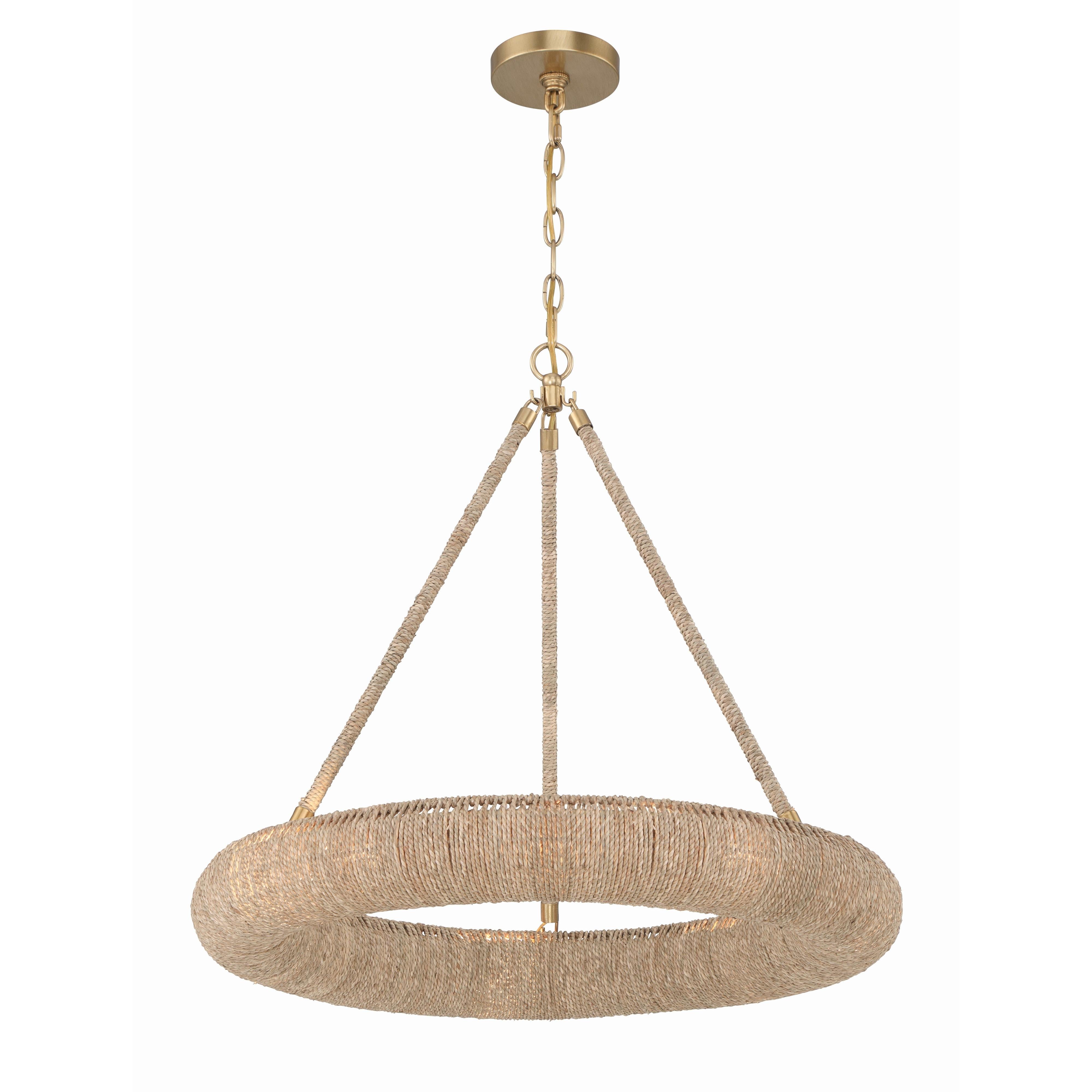 Crystorama Oakley OAK-7536-SG – 24 Inch – Chandelier – Soft Gold – Dry Rated