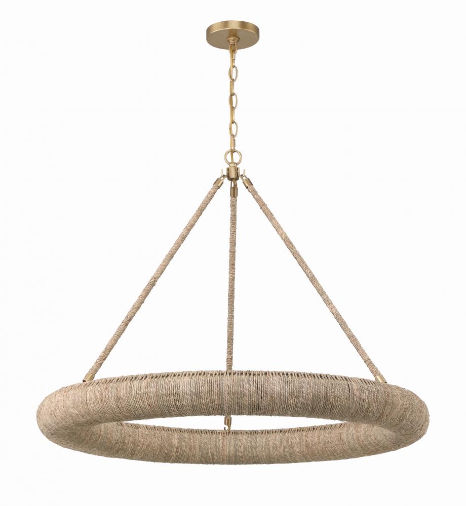 Crystorama OAKLEY OAK-7538-SG Chandelier Contemporary - Soft Gold