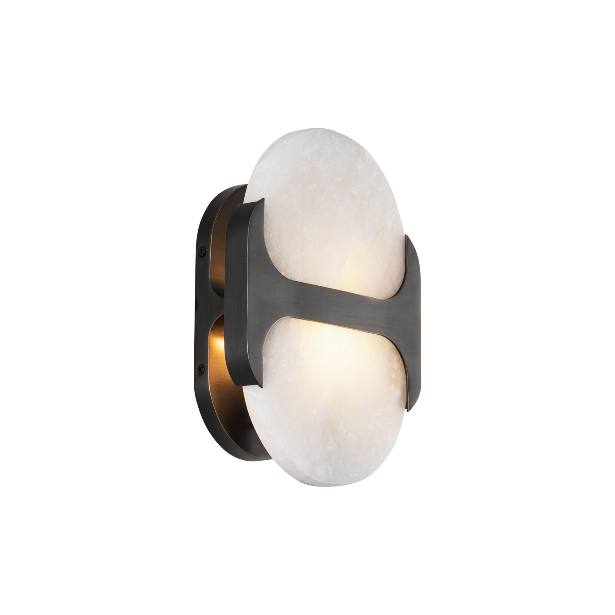 Odin 9-in Urban Bronze/Alabaster Socket Wall Vanity