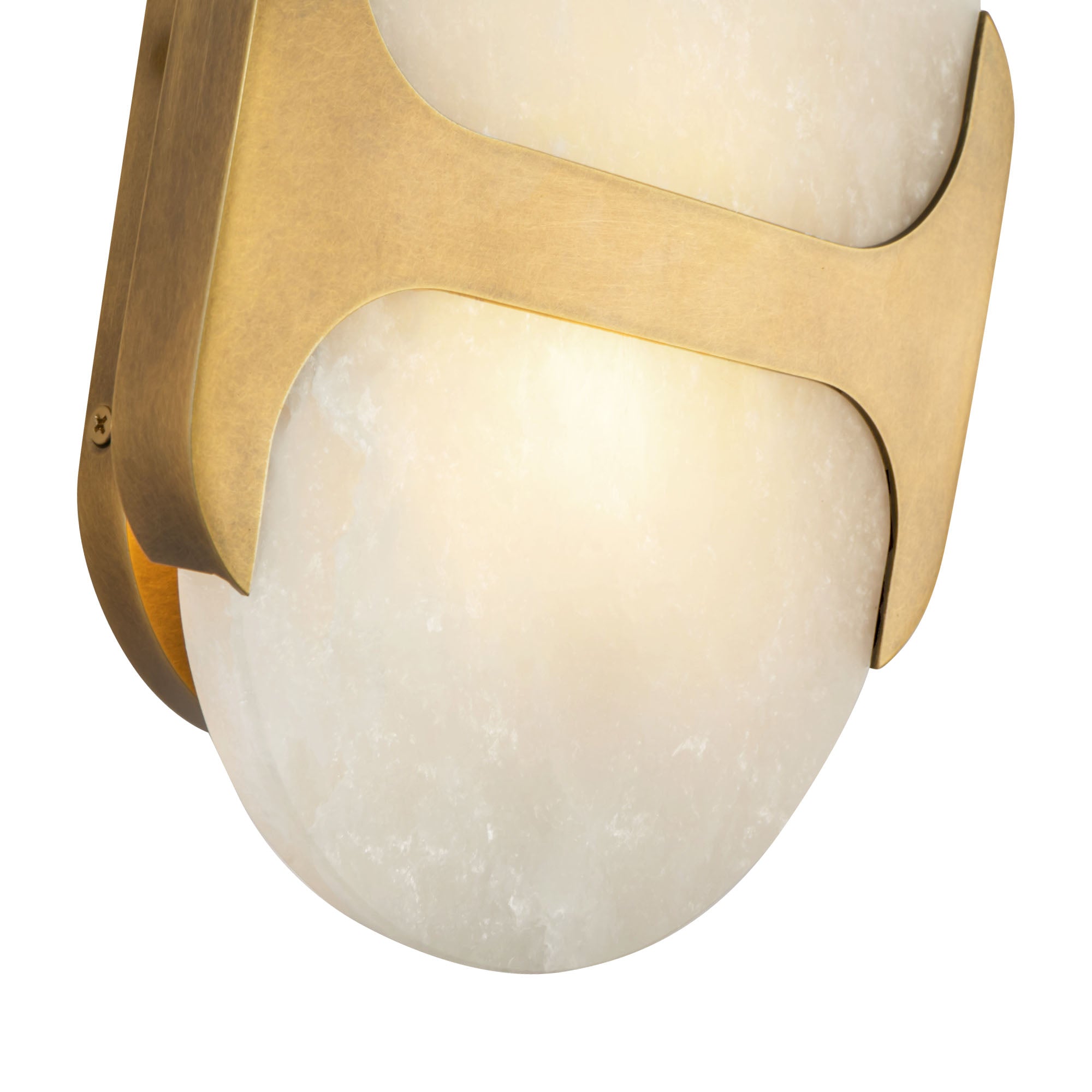 Odin 9-in Vintage Brass/Alabaster Socket Wall Vanity