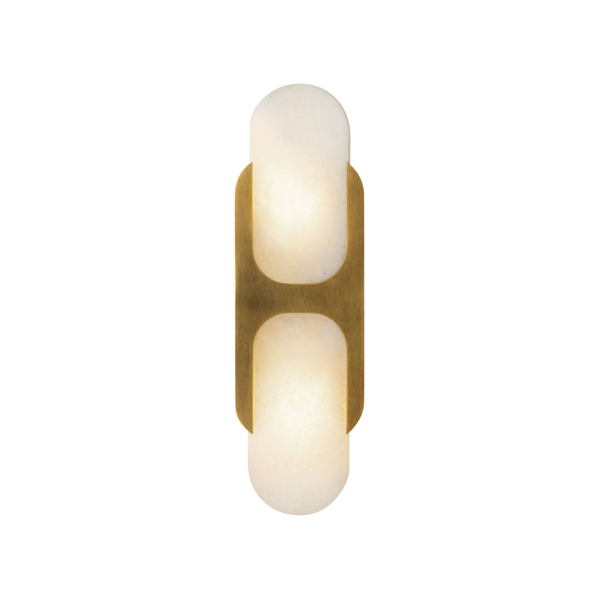 Odin 14-in Vintage Brass/Alabaster Socket Wall Vanity