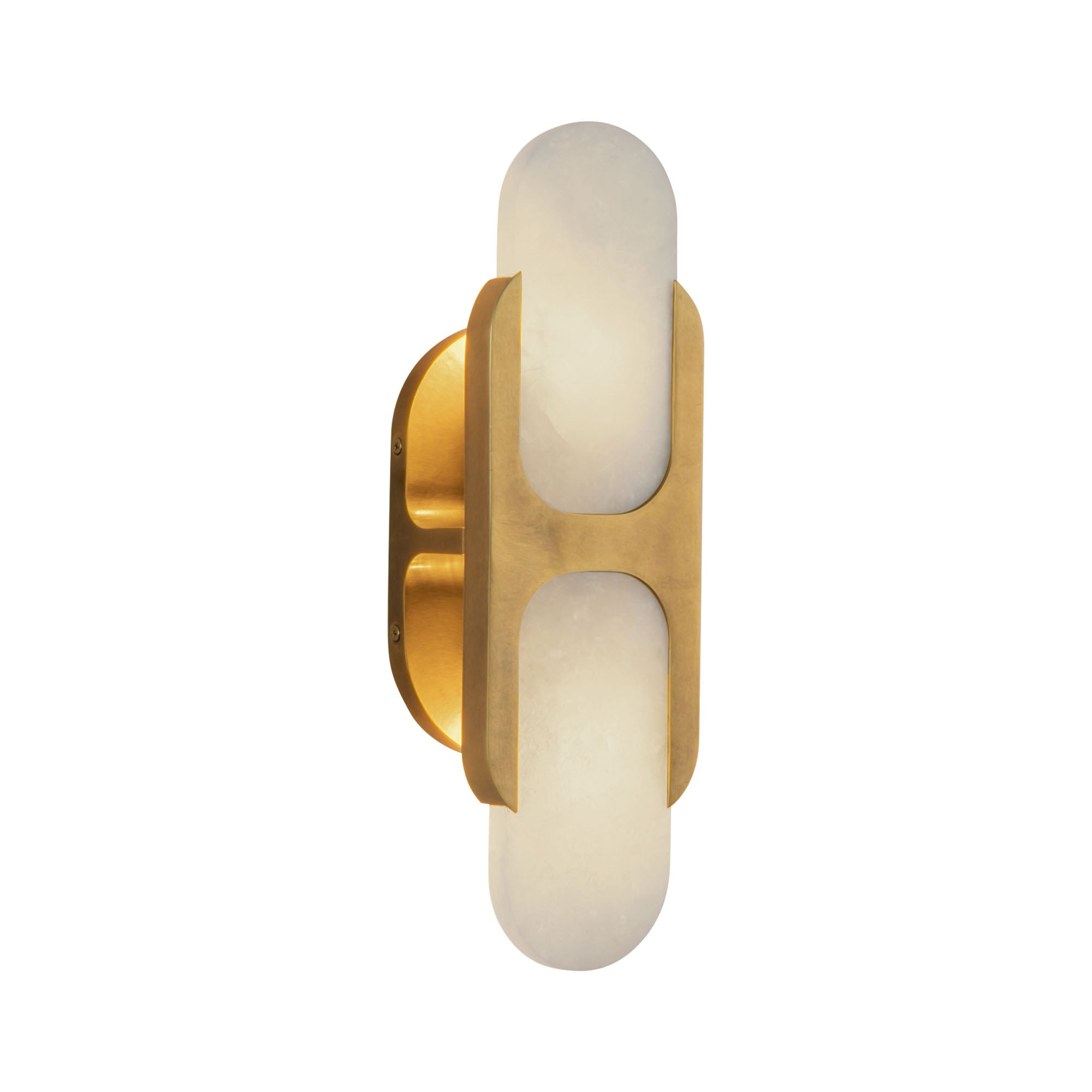 Odin 14-in Vintage Brass/Alabaster Socket Wall Vanity