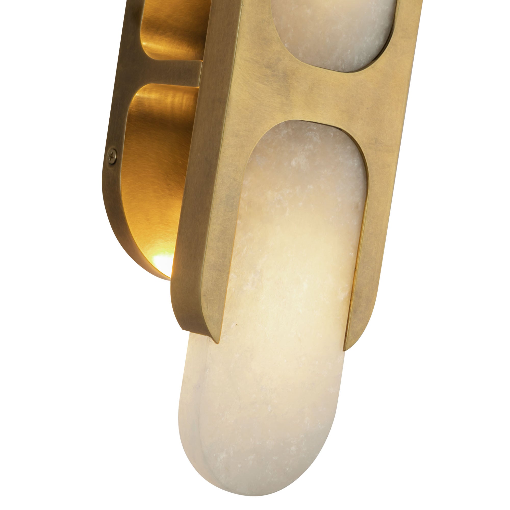 Odin 14-in Vintage Brass/Alabaster Socket Wall Vanity