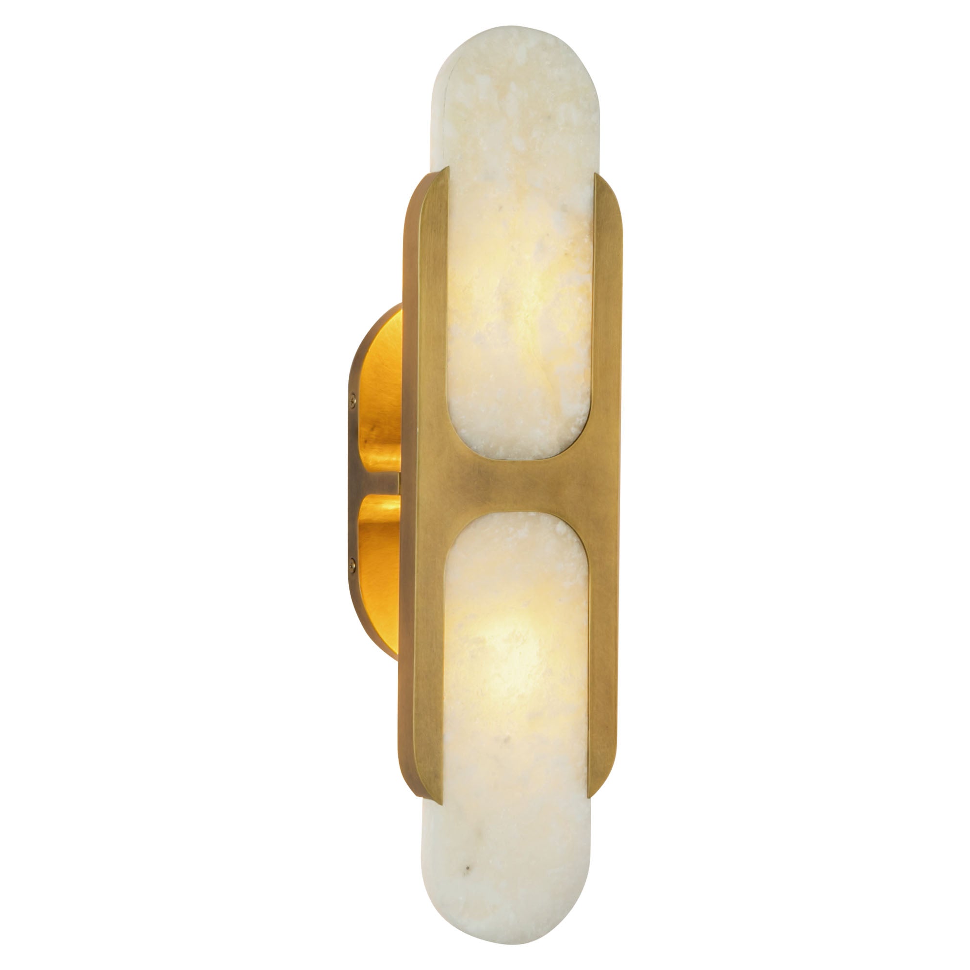 Odin 17-in Vintage Brass/Alabaster Socket Wall Vanity