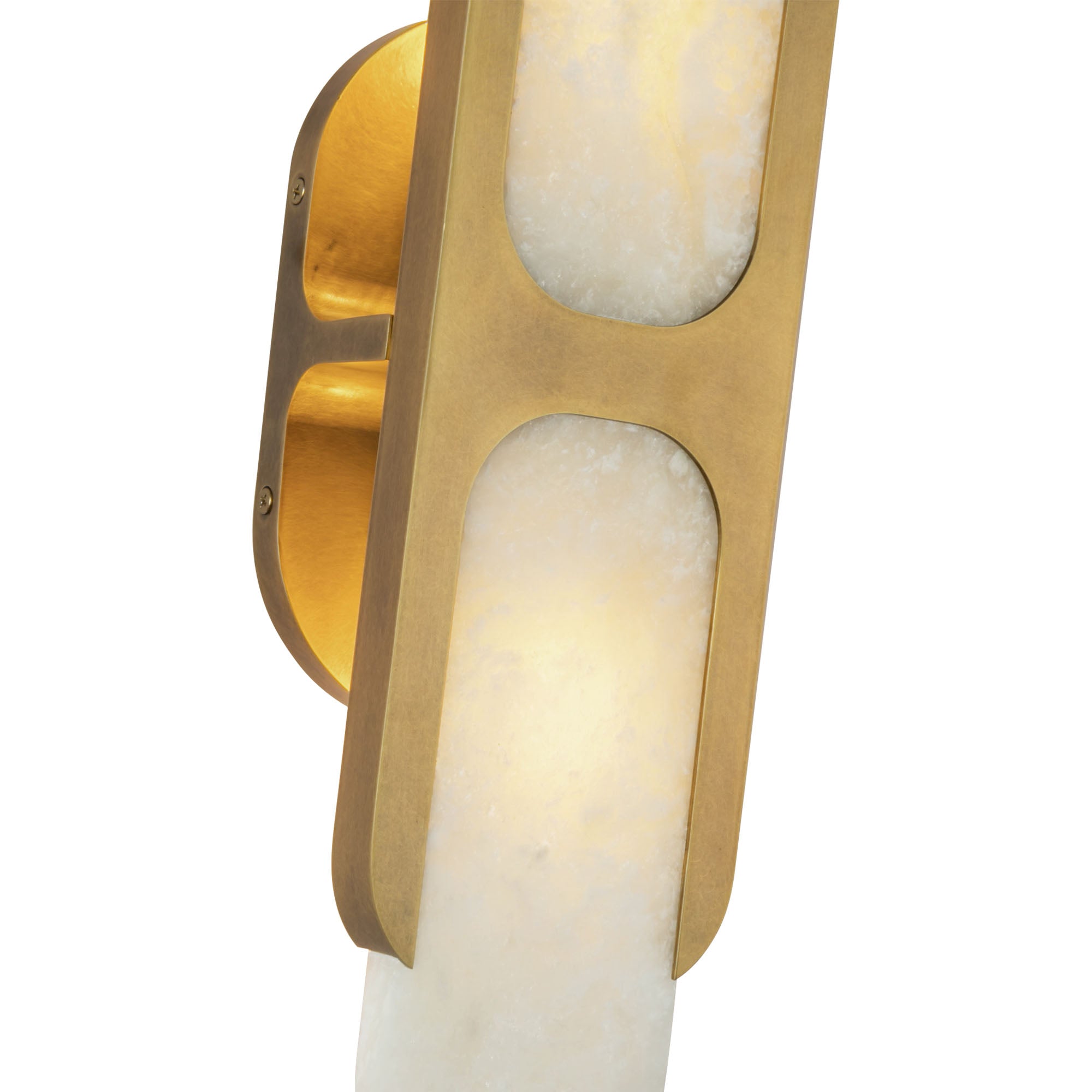 Odin 17-in Vintage Brass/Alabaster Socket Wall Vanity