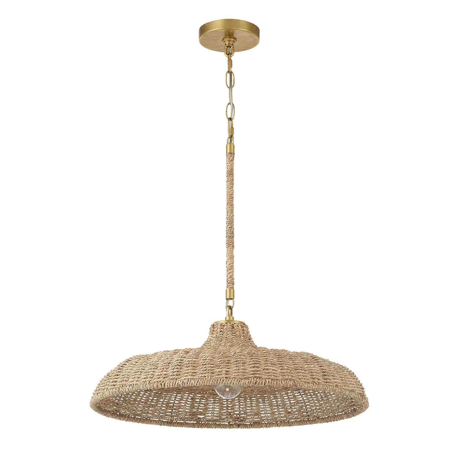 Crystorama Odessa ODS-7801-SG – 20.5 Inch – 1 Light – Pendant Light – Soft Gold – Dry Rated