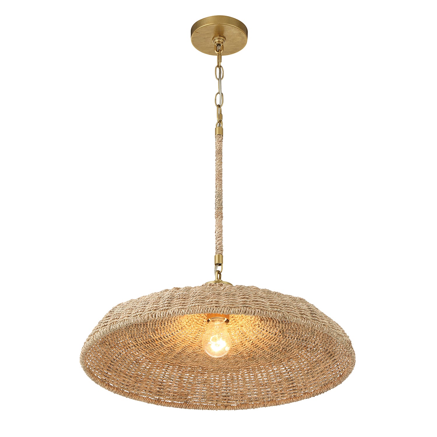 Crystorama Odessa ODS-7801-SG – 20.5 Inch – 1 Light – Pendant Light – Soft Gold – Dry Rated