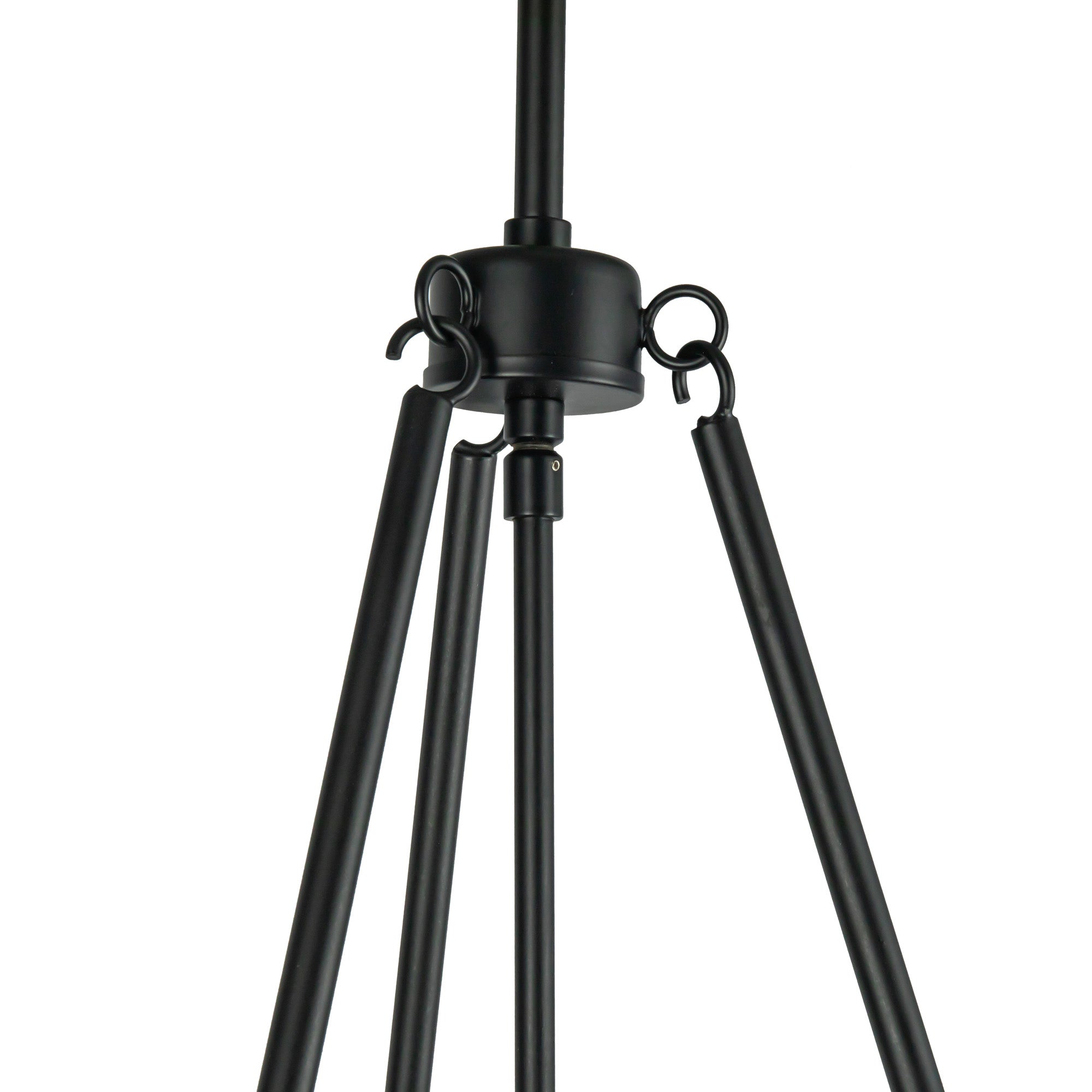 Oliver 18-in Matte Black/White Linen 1 Light Pendant