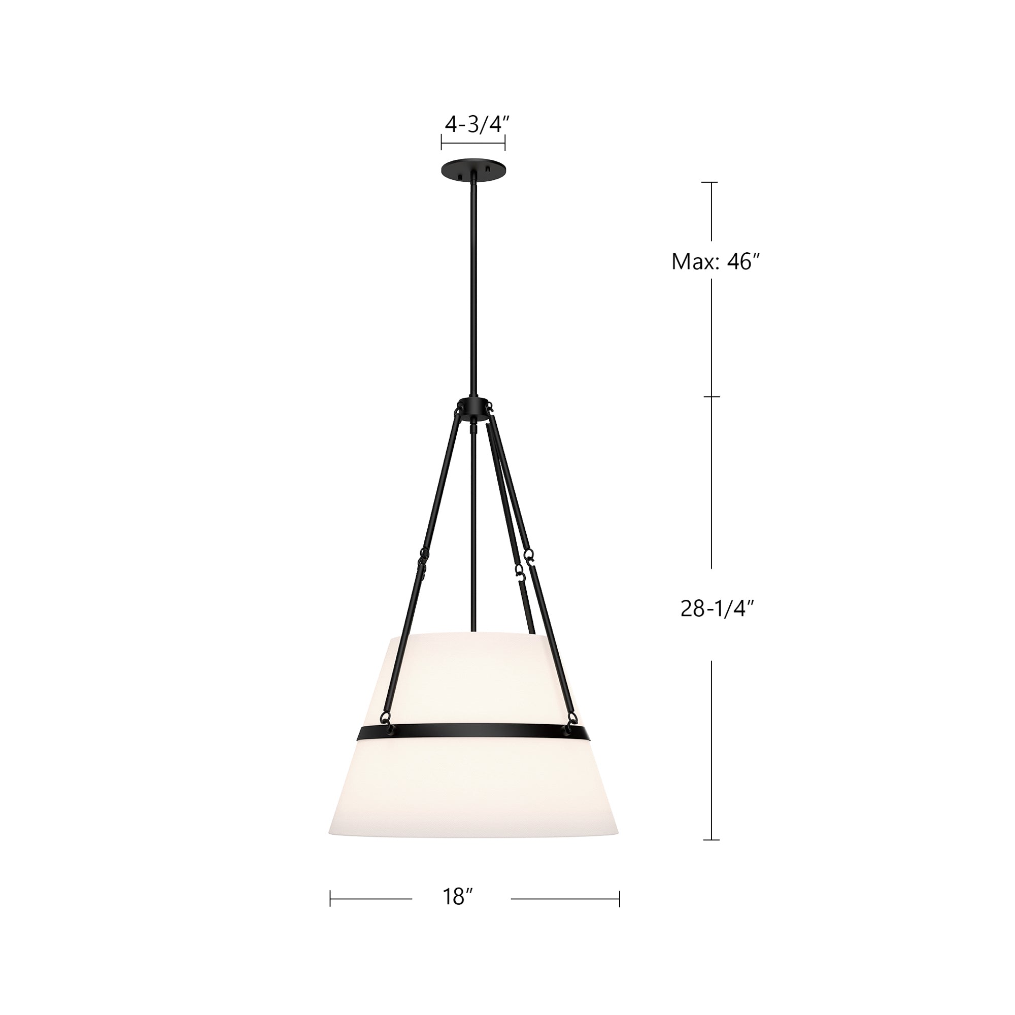 Oliver 18-in Aged Gold/White Linen 1 Light Pendant