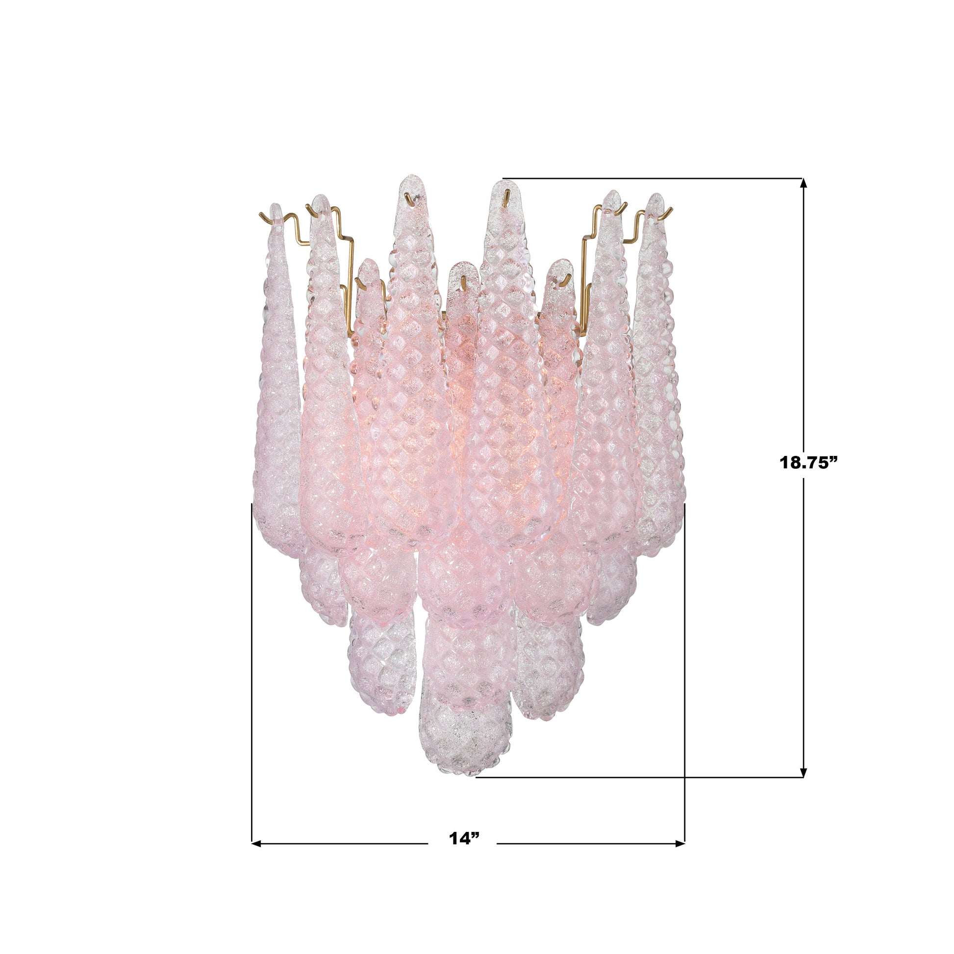 Crystorama Ollie OLL-6002-AG-BH – 14 Inch – 2 Light – Sconce – Aged Brass – Damp Rated