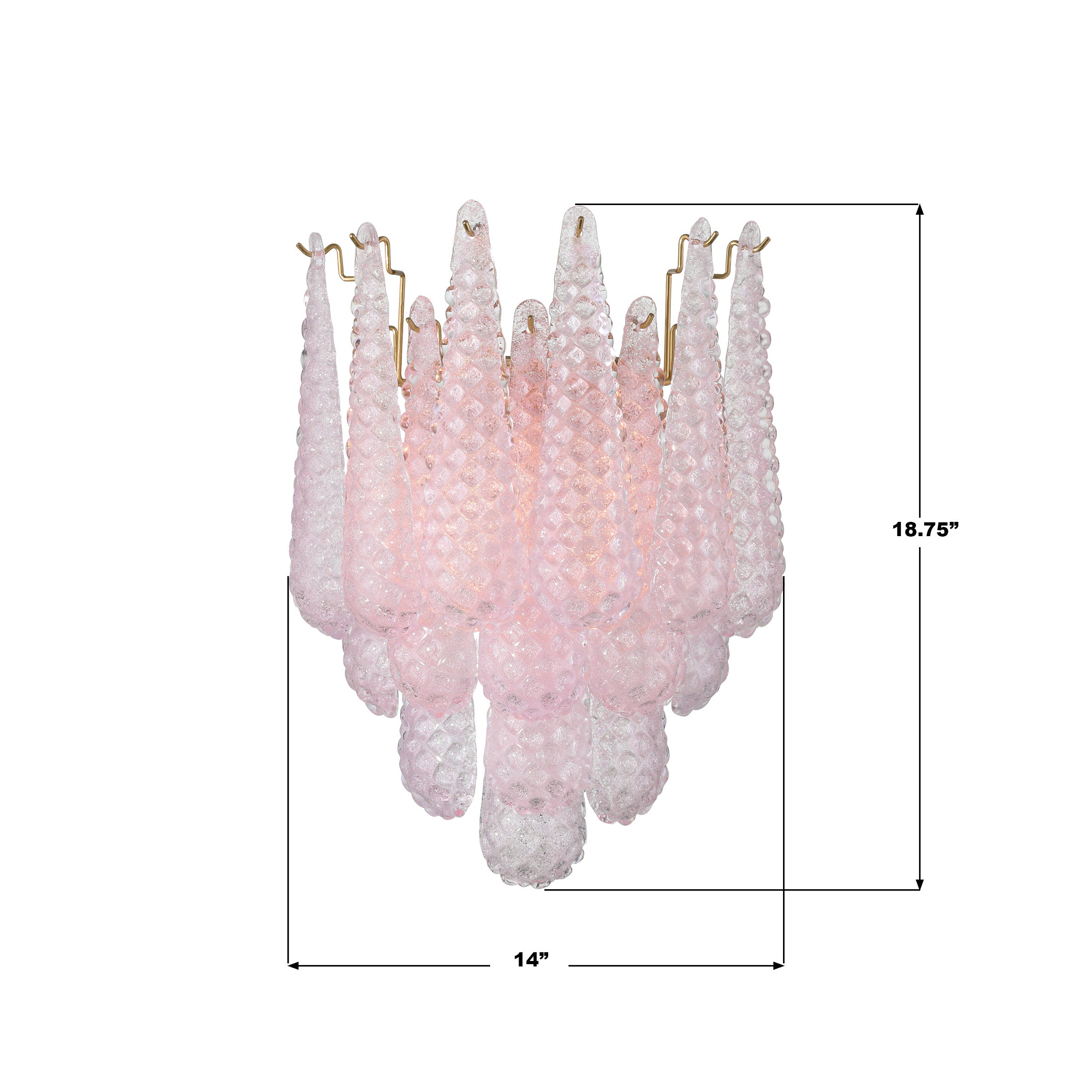 Crystorama Ollie OLL-6002-AG-BH – 14 Inch – 2 Light – Sconce – Aged Brass – Damp Rated