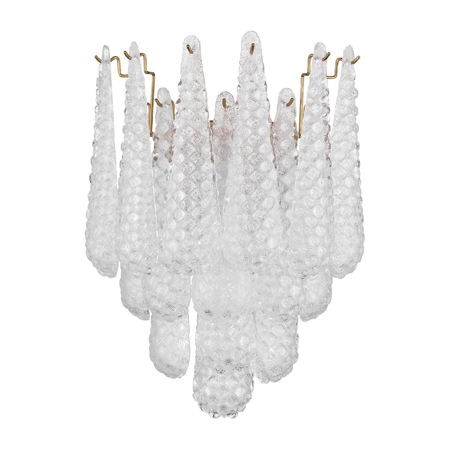 Crystorama Ollie OLL-6002-AG-CL – 14 Inch – 2 Light – Sconce – Aged Brass – Damp Rated