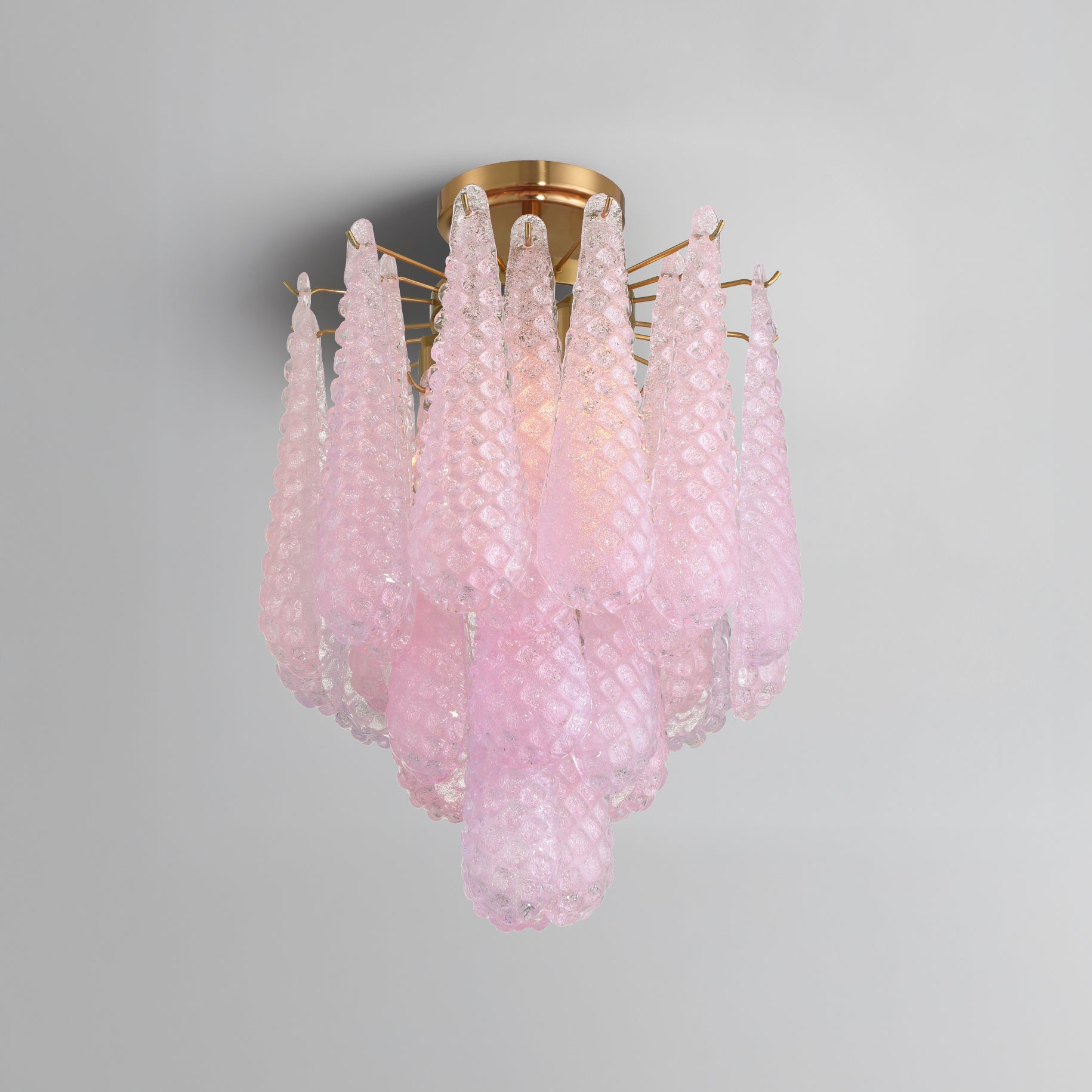 Crystorama Ollie OLL-6004-AG-BH_CEILING – 14.25 Inch – 4 Light – Semi Flush Mount Light – Aged Brass – Dry Rated